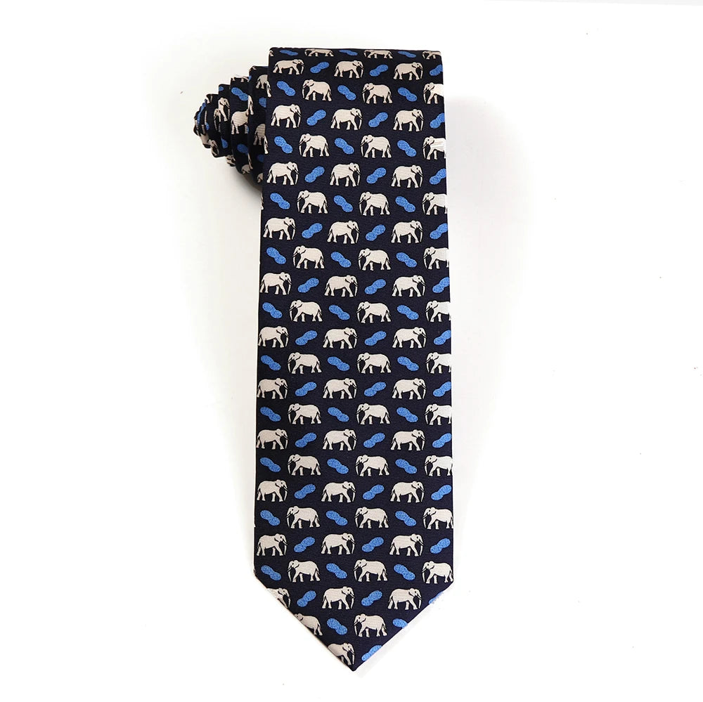 Tailor Smith 100% Silk Ties For Men Handmade Necktie With Animal Pattern Tie Father's Day Birthday Gift Tie