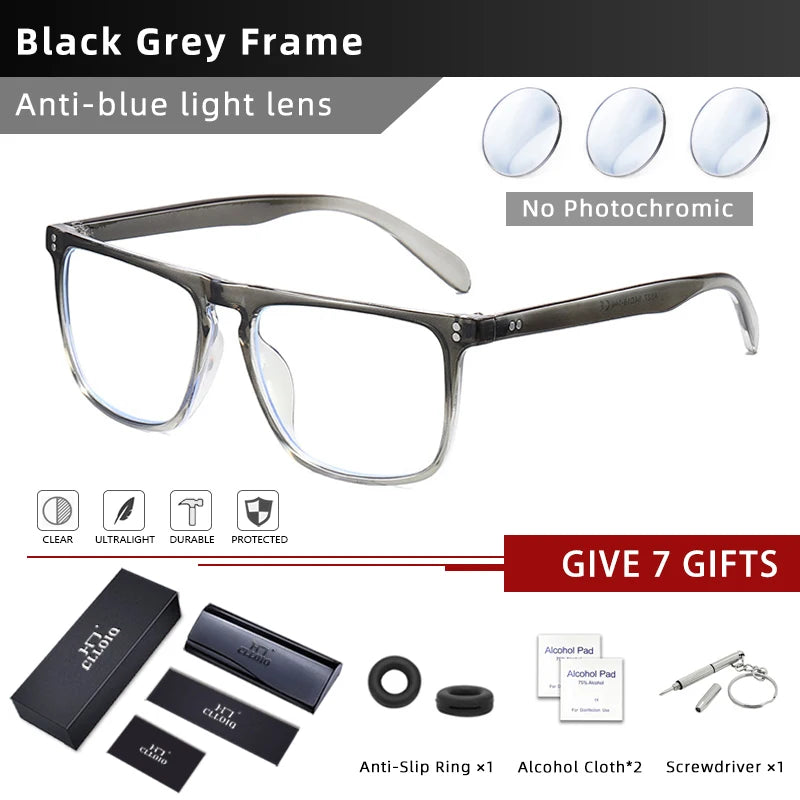 CLLOIO New Style Men Reading Glasses Women Fashion Anti Blue Ray Myopia Glasses Customizable Prescription Optical Eyewear Frames