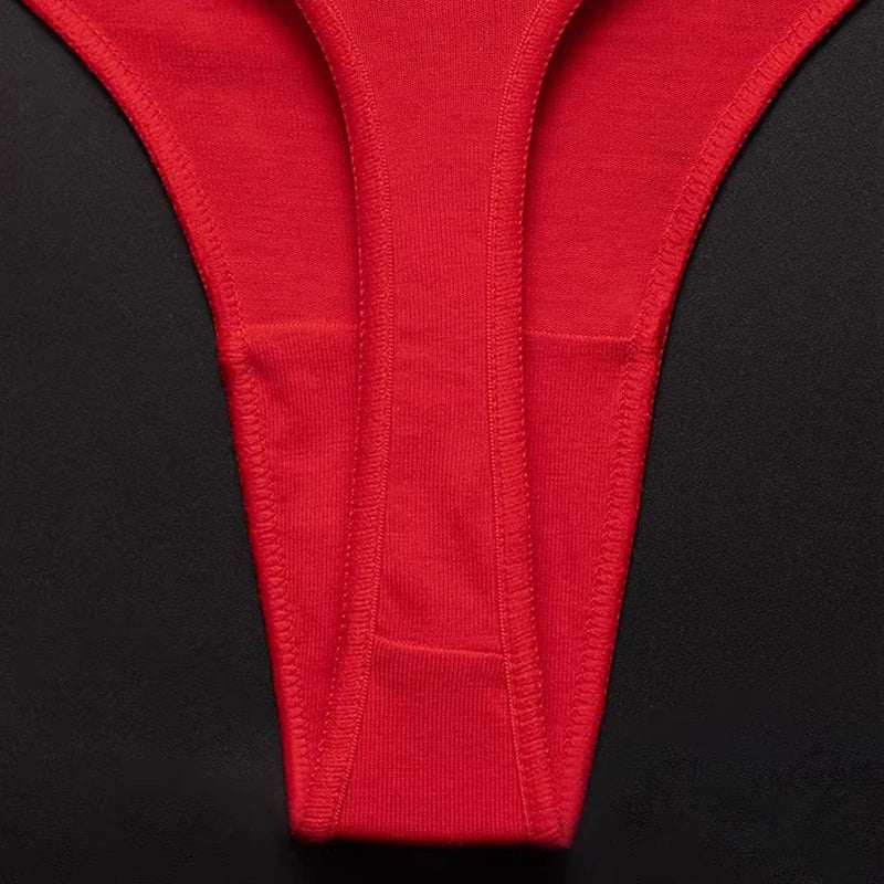 I LOVE ANAL Female Lingerie Girls G String Red Cotton Underwear for Womens Soft Seamless Invisible Breathable Sport Underpant