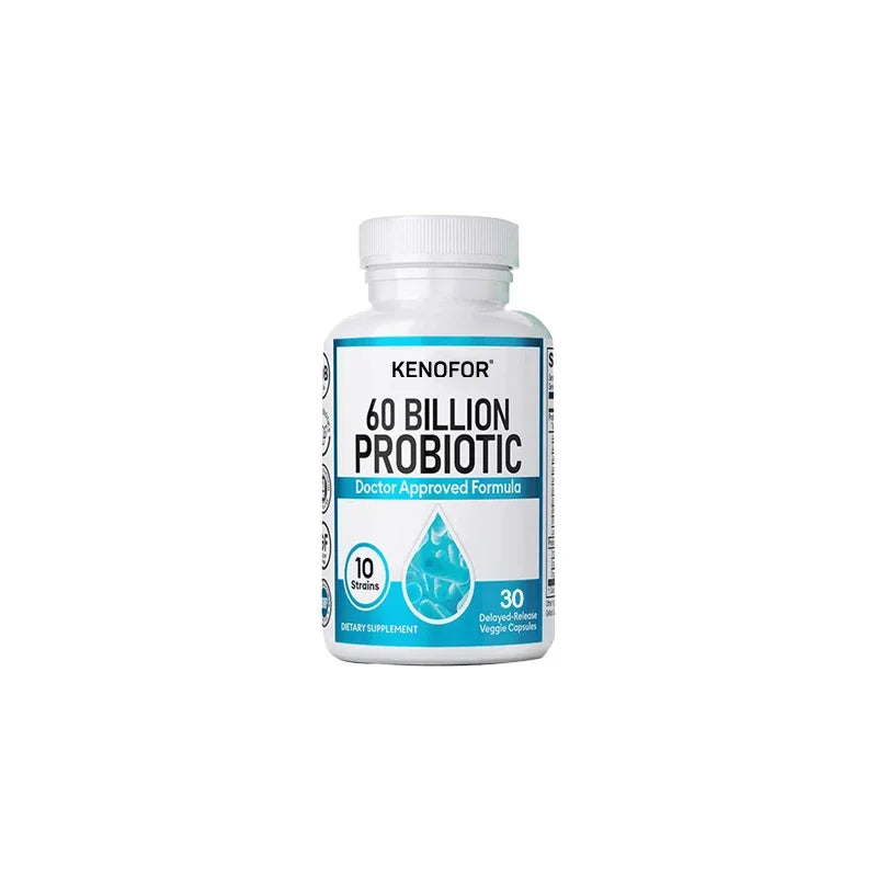 60 Billion Probiotic Supplement - 10 Unique Strains + Organic Prebiotics - Immune System Boosting Support Gut & Digestive Health