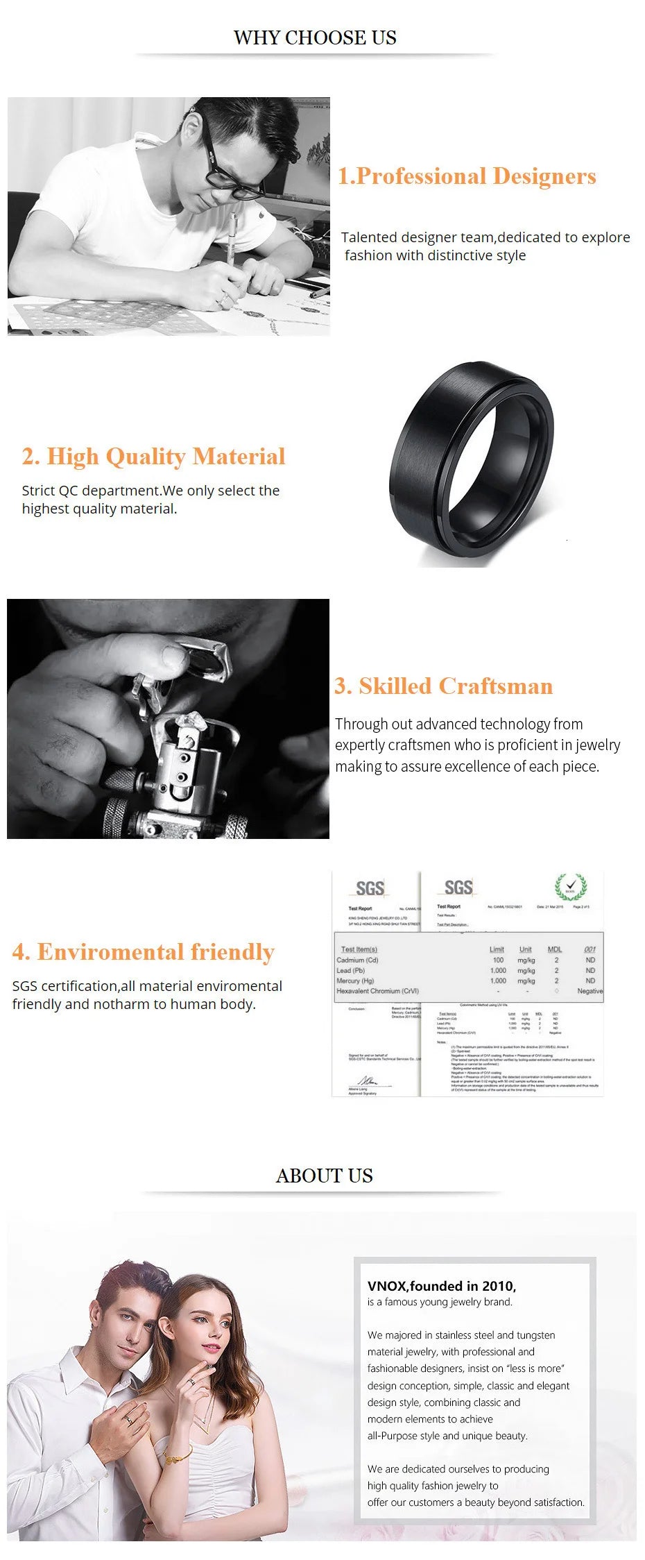 Vnox Gold Color Wedding Bands Ring for Women Men Jewelry Stainless Steel Engagement Ring Couple Anniversary Gift Amazing Price