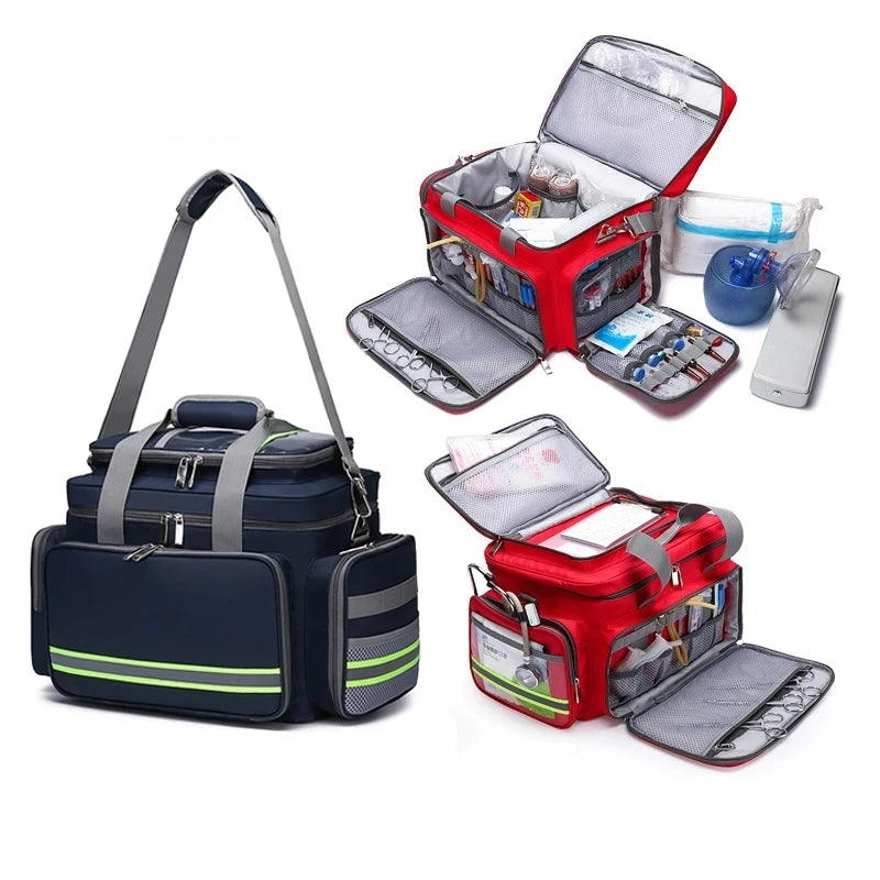 First Aid Medical Bag Outdoor Emergency Rescue Large Capacity Bag Empty Wate0rproof Reflective Oxford Multi-pocket Survival Kit