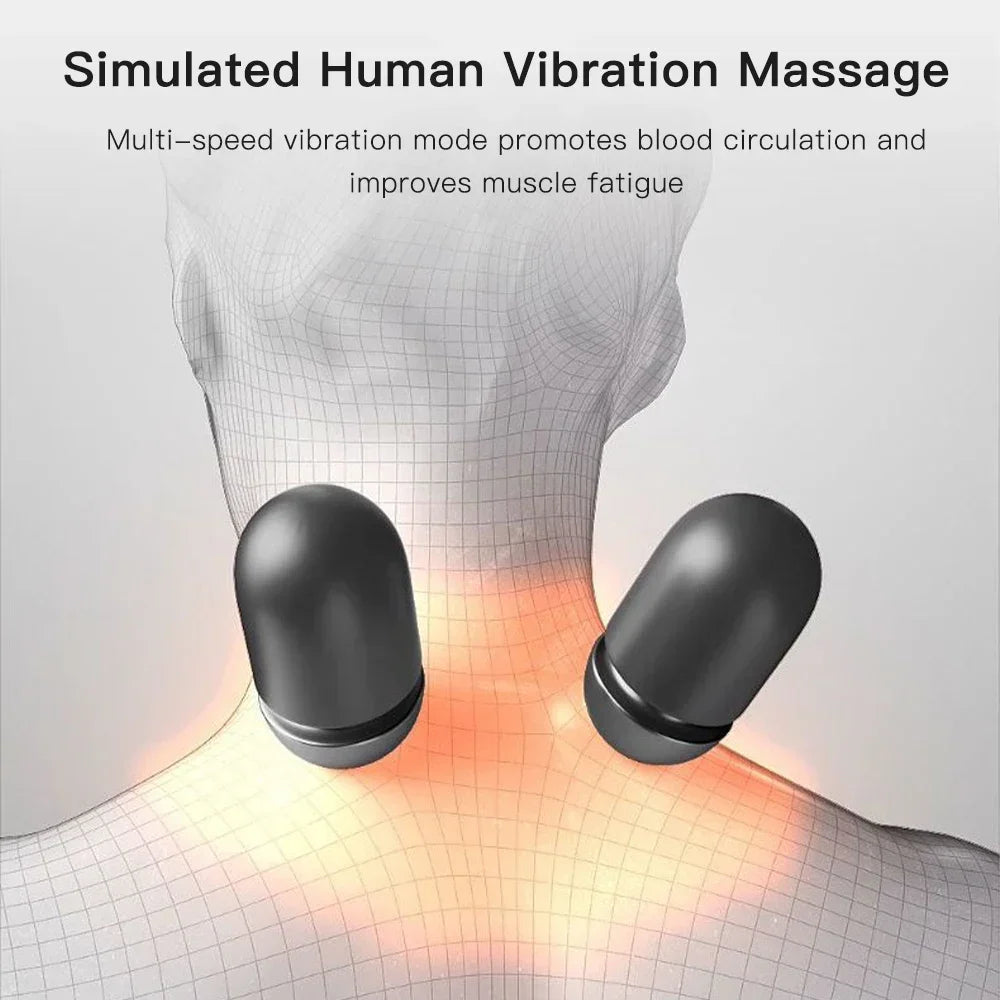 Electric Neck Massager Pillow Cervical Stretcher Heating Vibration Massage Back Traction Orthopedic Sleeping Pillows Support
