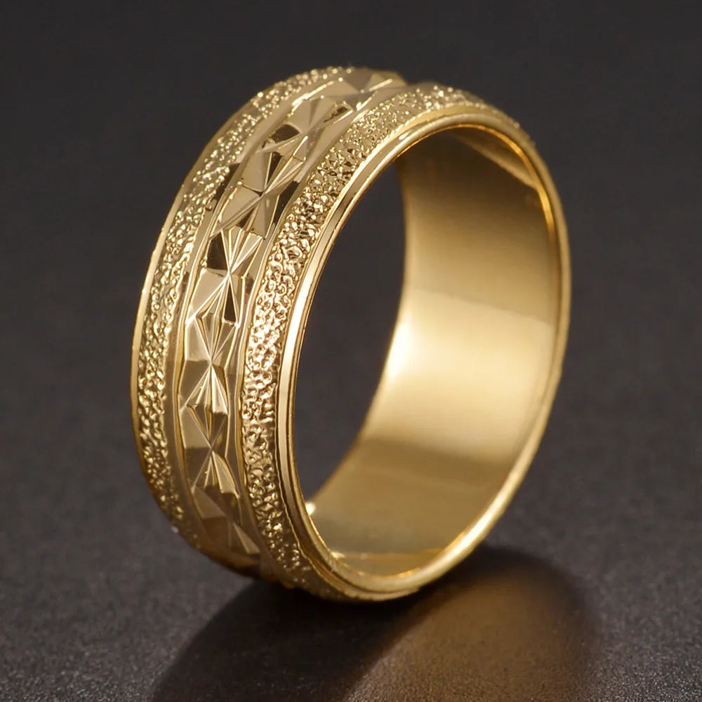 316L Stainless Steel High Quality Ring Simple Matte Fashion Men Wedding Rings Finger Engagement Gift For Women Jewelry