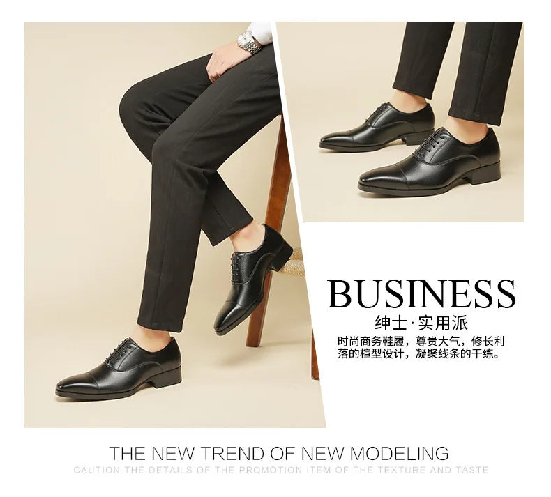 Quality Mens Dress Shoes Black Formal Social Shoes Male Business Wedding Derby for Man Luxury Oxford Loafers Zapatos De Hombre