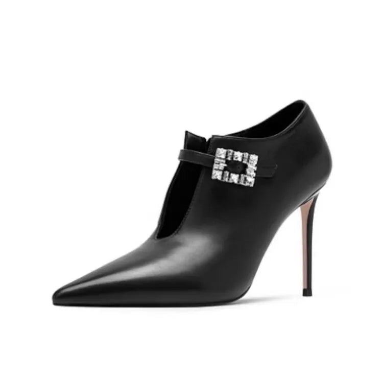 European American Fashion Black Women High-heeled Shoes Bridal Wedding Dress Banquet Fashion Party Sexy Single Shoes Size 35-45