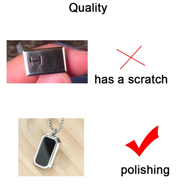 New Design Masculine Jewelry Great Quality Retro Vintage Agate Onyx Classic Box Link Chain Elegant Stainless Steel Men Necklace
