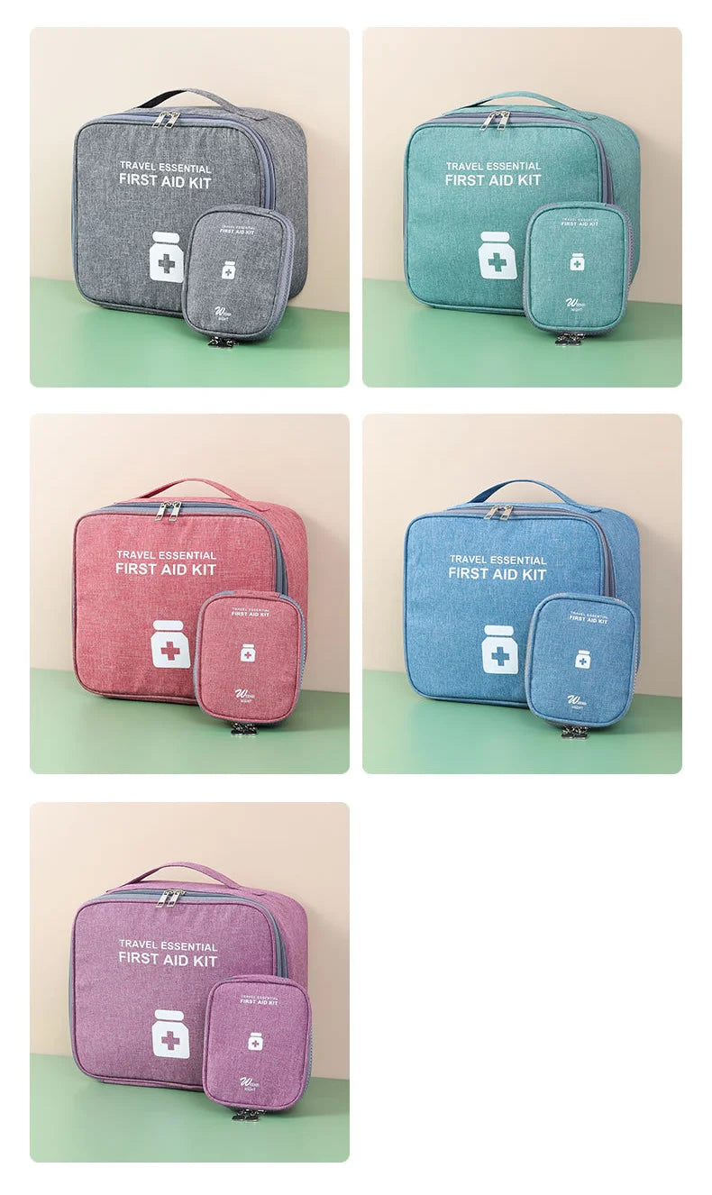 Medicine Bag Home Family First Aid Kit Large Capacity Medicine Organizer Storage Bag Travel Survival Emergency Empty Portable