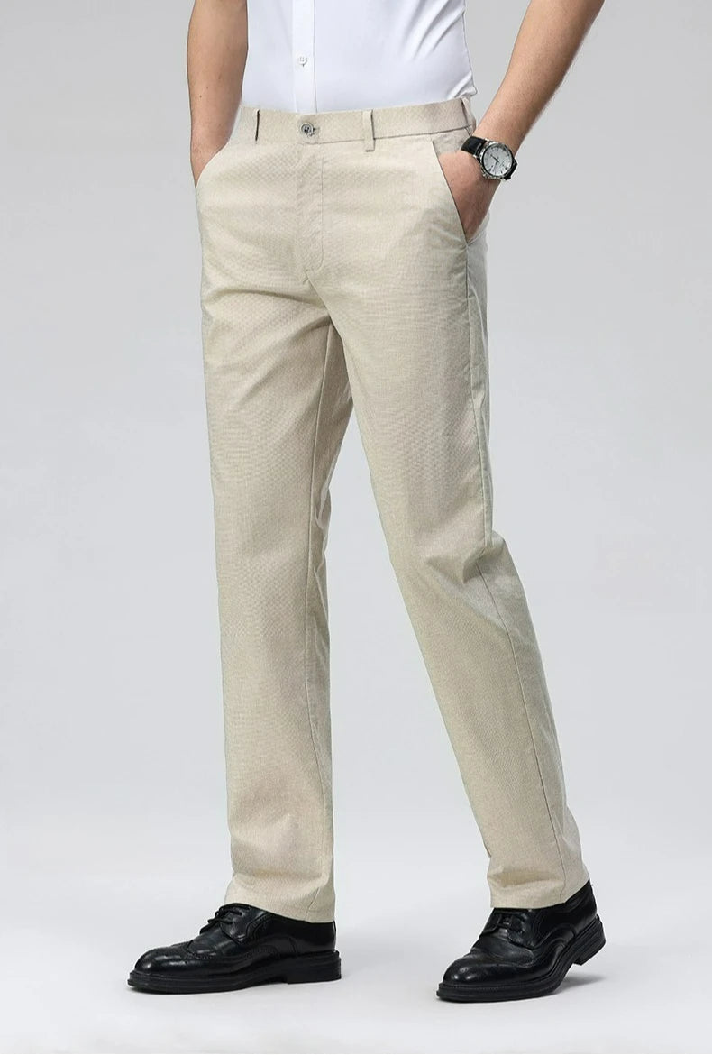 Men's Casual Pants: Breathable & Lightweight for Summer Comfort Business Casual Men's Work Trousers