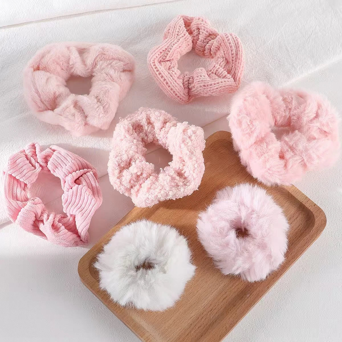7Pcs/Set Women Hair Scrunchies Velvet Elastic Hair Band for Girls Ponytail Holder Rubber Bands Hairband Women Hair Accessories