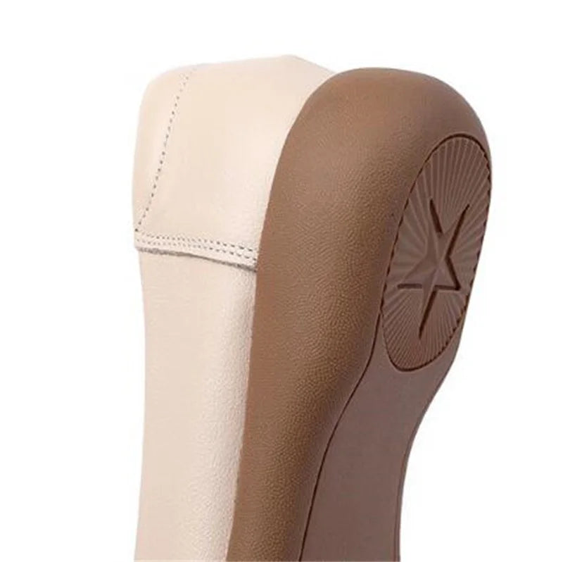 2025 Women Shoes Genuine Leather Spring New Dress Shoes Women Large Size Low Heels Office Lady Shoes
