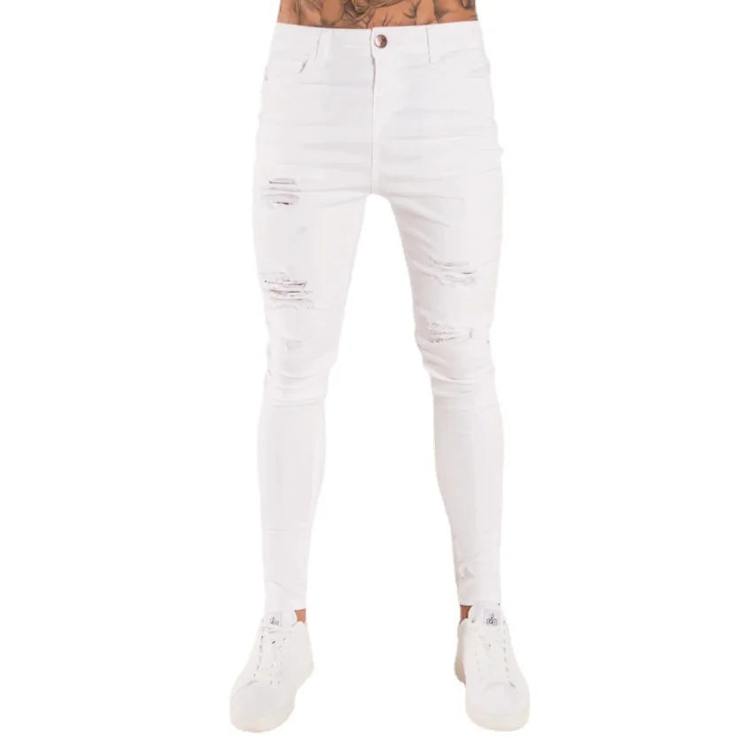 Men Pants Fashion Men Casual Pants Stretch Jeans Skinny Work Trousers Male Vintage Wash Plus Size Jean Slim Fit for Men Clothing
