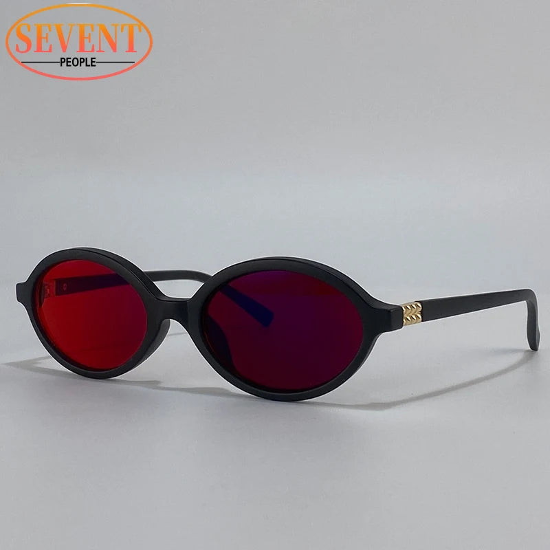 Anti Blue Light Oval Glasses For Better Sleep Men 2026 Red Tinted Lenses Computer Gaming Change Color Sunglasses Shades UV400
