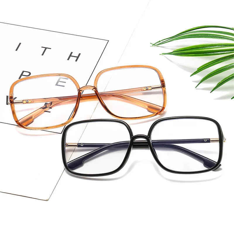 Optical Transparent Women Glasses Frame Large Size Ultralight TR90 Plastic Eyewear Men Big Myopia Spectacles Frames Square Fram