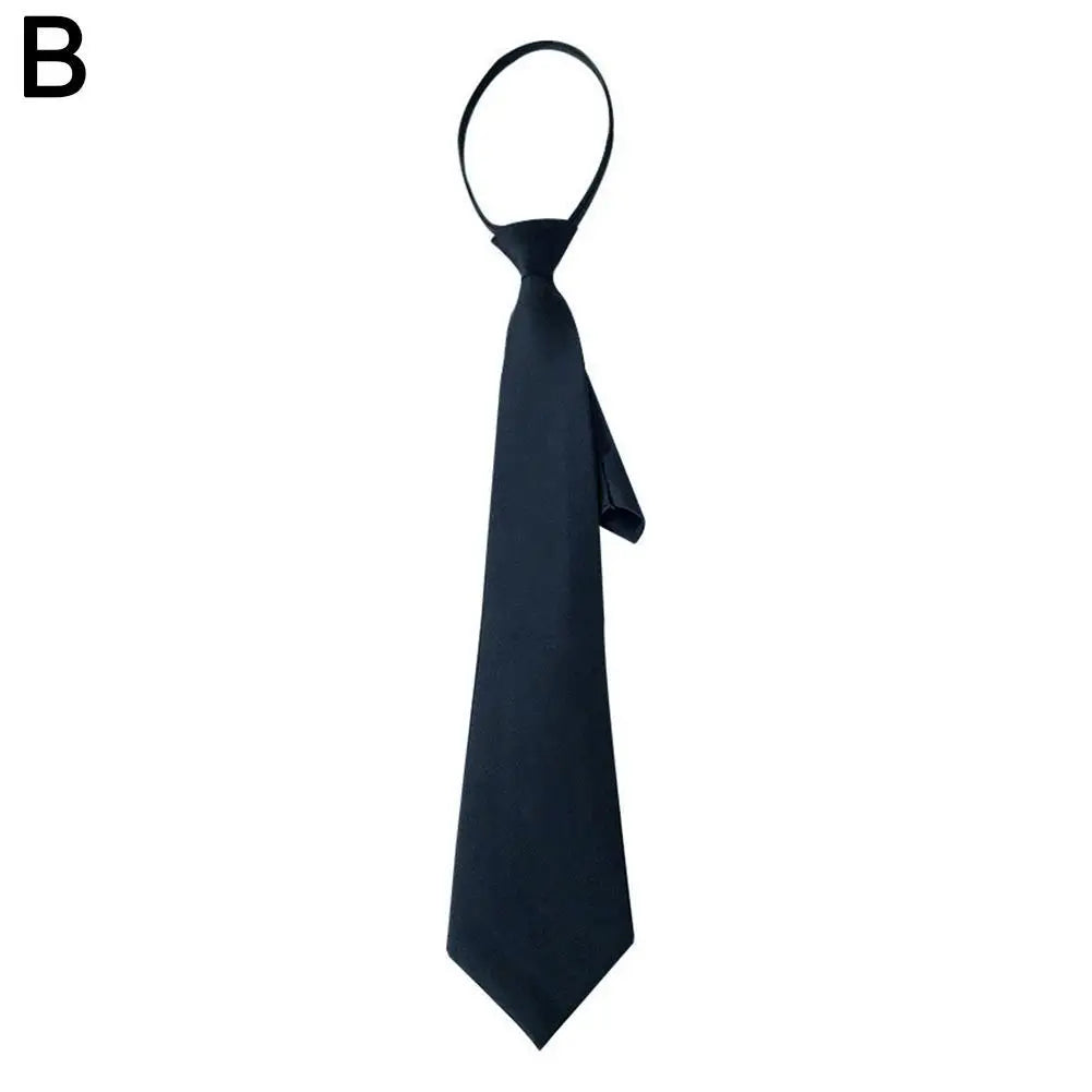 Unisex Zipper Tie For Man Woman Black Clip On Men Tie Security Ties For Clothes Neckties Uniform Suit Ties for Wholesale