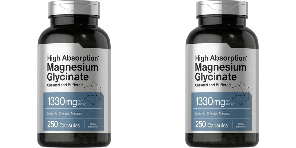 Magnesium Glycinate 1330mg (Elemental Magnesium) 250 Capsules Chelated Buffered Minerals Non-GMO Gluten Free Dietary Supplement