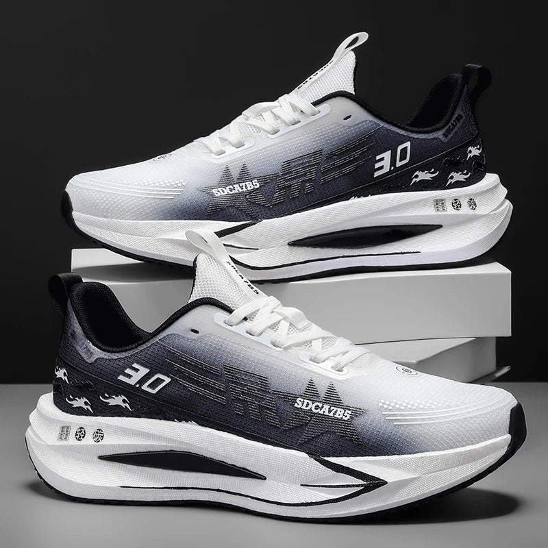 Men's Fashionable Sports Shoes, Non-Slip and Durable Tennis Shoes - Traditional Footwear - Road Running Shoes - Fitness Training Shoes - High-Top Non-Slip Soles - Suitable for All Seasons - Unisex Design