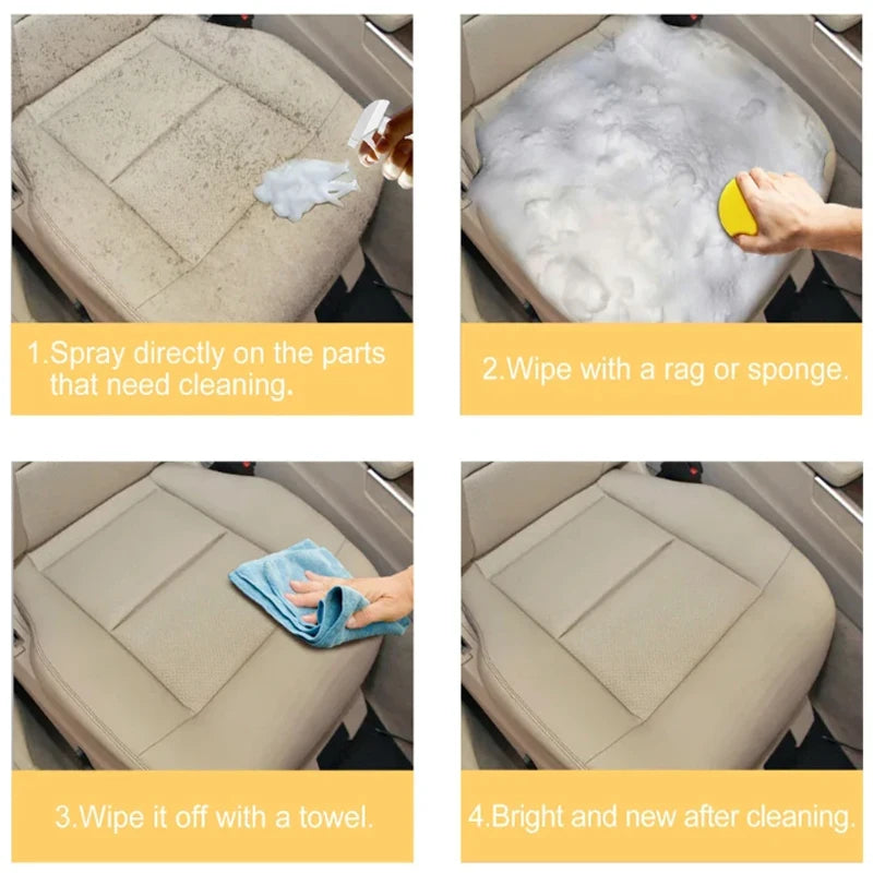 Multi-Purpose Foaming Cleaner Leather Cleaner Remover Spray Car Interior Household Stain Remover Car Cleaning Tools
