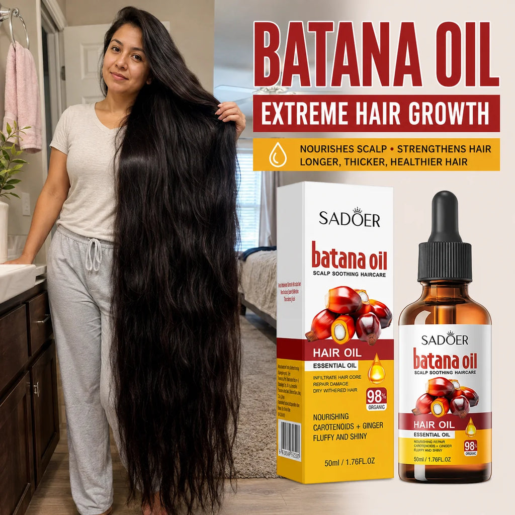 Batana Hair Growth Oil Follicle Activator Hair Loss Treatment Bald Spot Regrowth Scalp Root Repair Fuller Thicker Hair Men Women