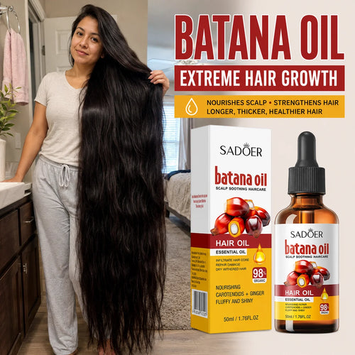Batana Hair Growth Oil Follicle Activator Hair Loss Treatment Bald Spot Regrowth Scalp Root Repair Fuller Thicker Hair Men Women