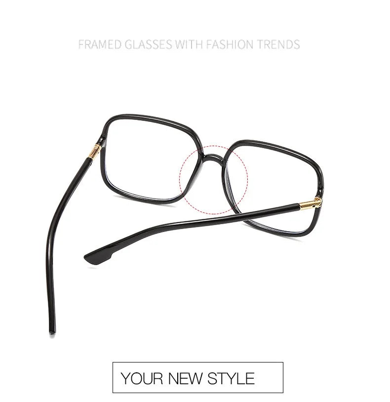 Optical Transparent Women Glasses Frame Large Size Ultralight TR90 Plastic Eyewear Men Big Myopia Spectacles Frames Square Fram