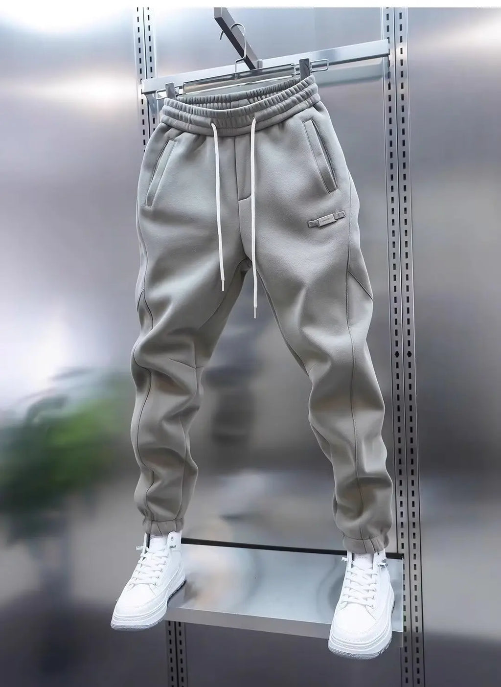 Men's Pants - Solid Color Casual Pants, Sweatpants, New Style Tapered Pants, Stretchy and Versatile Short Pants.
