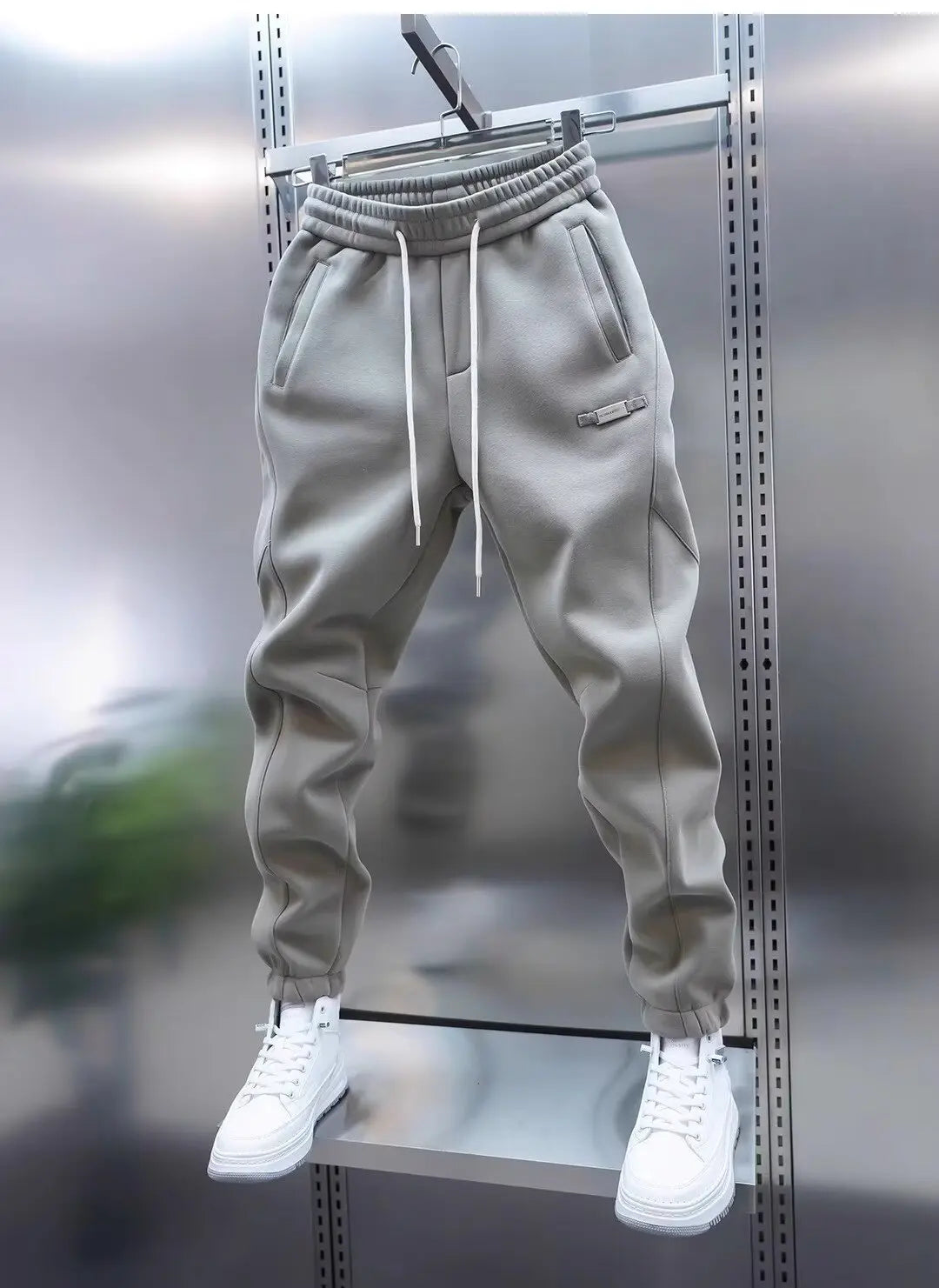 Men's Pants - Solid Color Casual Pants, Sweatpants, New Style Tapered Pants, Stretchy and Versatile Short Pants.