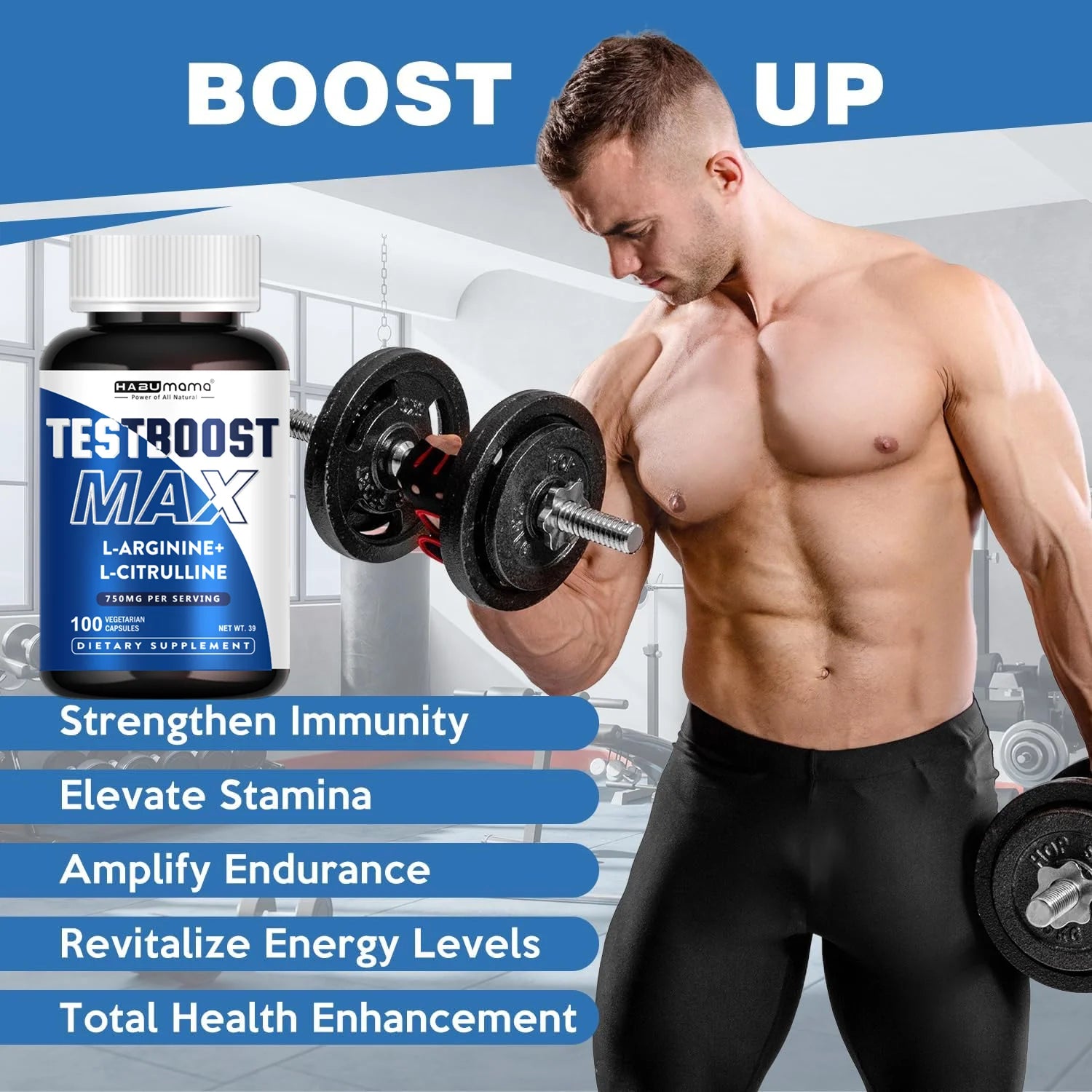 100 Tablets Test Boost Max Enhanced Strength & Firmness for Male Boost Stamina, Performance & Prolonged Results