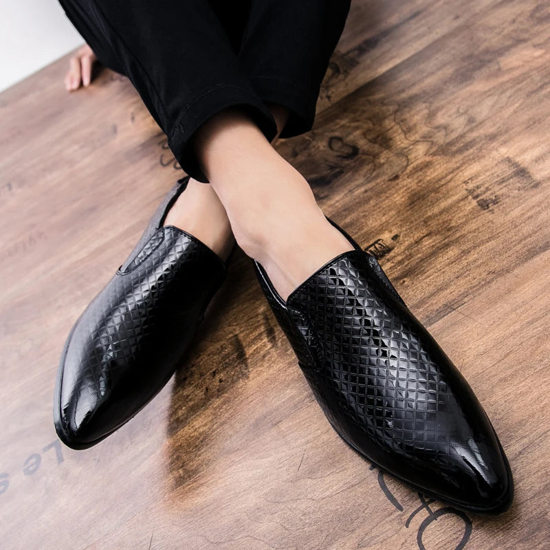 Shoes for men shoes leather shoes business dress shoes all-match casual shock-absorbing wear-resistant footwear large size