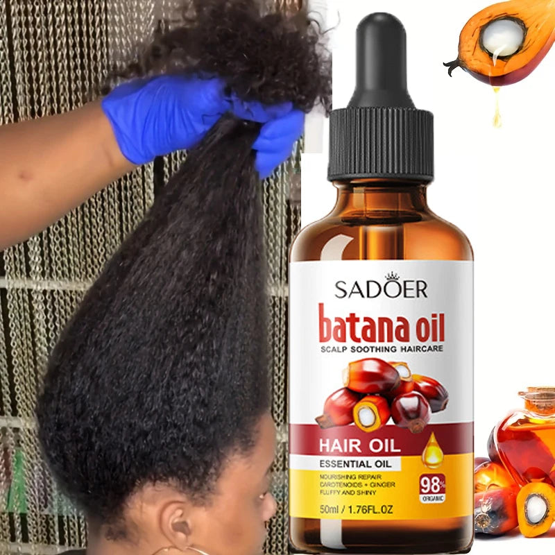 Batana Hair Growth Oil Follicle Activator Hair Loss Treatment Bald Spot Regrowth Scalp Root Repair Fuller Thicker Hair Men Women