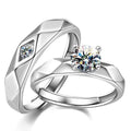 Avenneth New Simple Stainless Steel Geometry Rings Adjustable Couple Open Ring For Women Men Wedding Fashion Jewelry Gifts