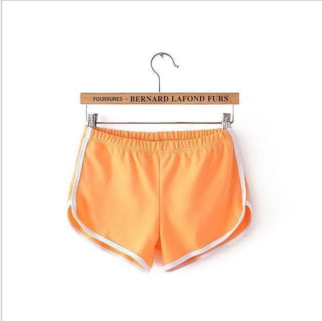 Women Mid Waist Sport Shorts Slim Fit High Stretchy Short Trousers For Summer Female Ladies Running Exercise Beach Short Pants