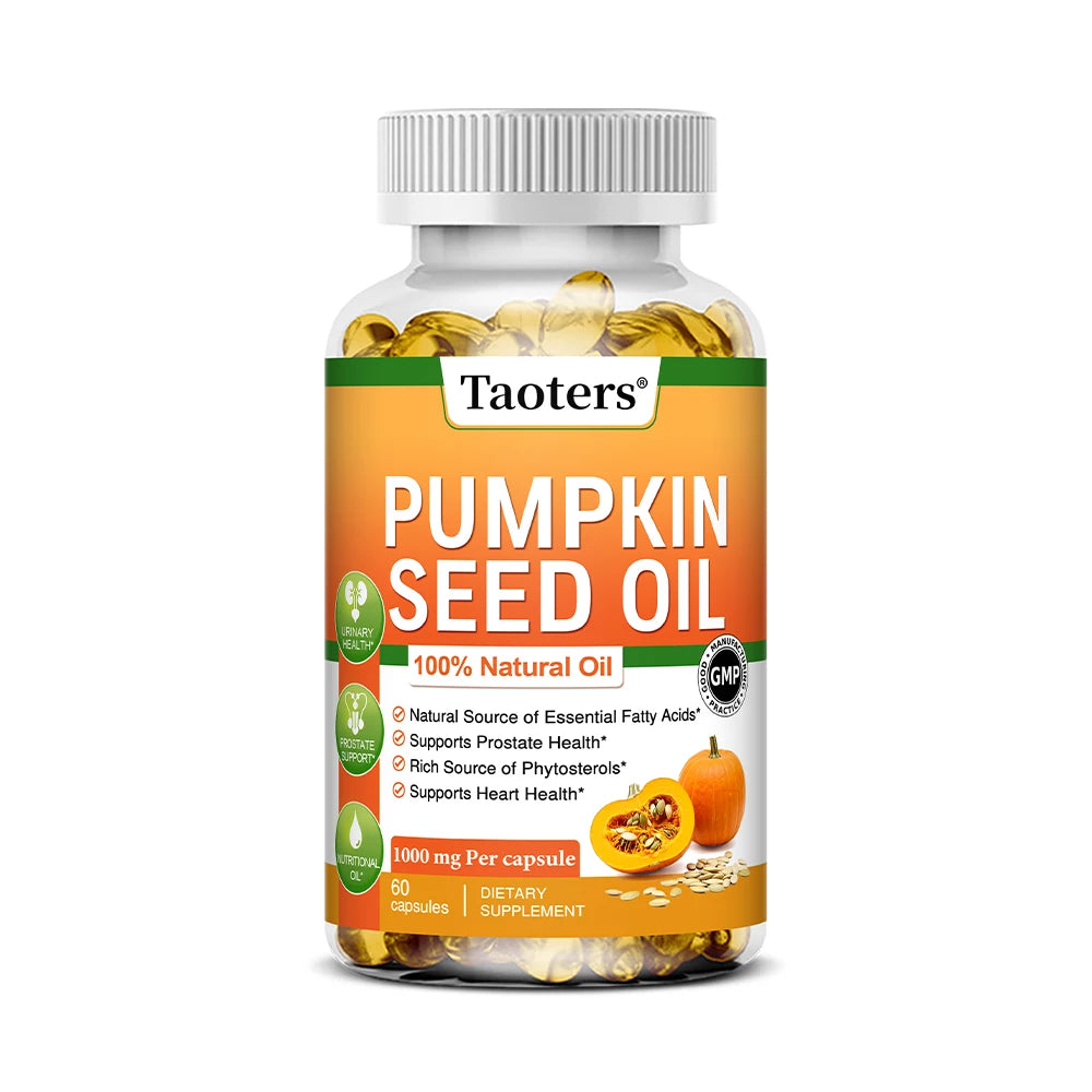 Pumpkin Seed Oil - Supports Prostate Health, Urinary Tract Health, Promotes Hair Growth, Regulates Blood Sugar and Metabolism