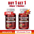 Cayenne Pepper Capsules, with Vitamin D3 K2, Blood Circulation, Promote Digestion, Boost Metabolism, Support Joint, Bone Health