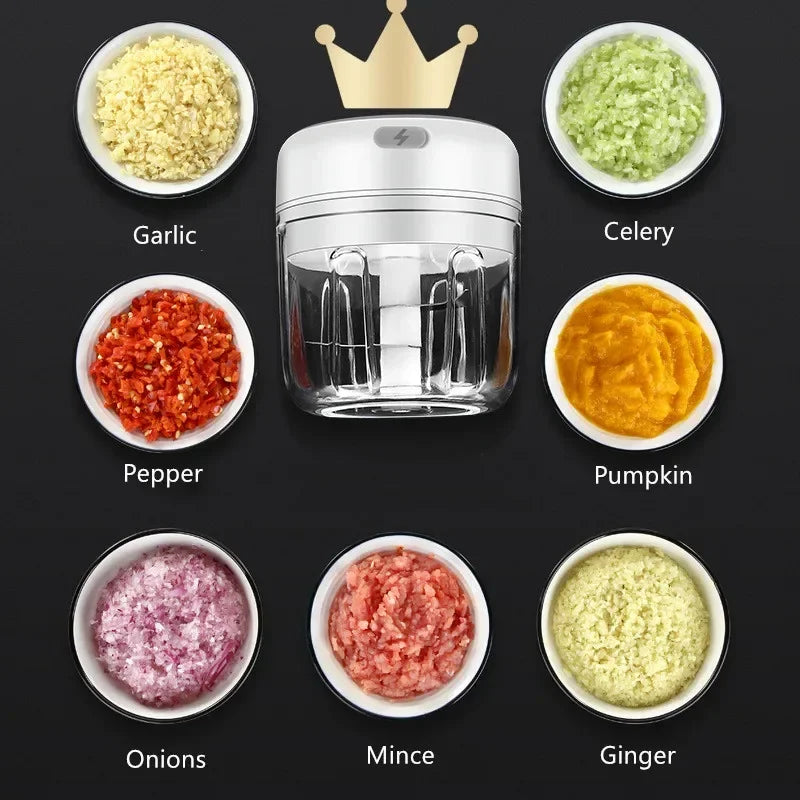 New Crusher Vegetable Onion Cutter Kitchen Cooking Accessories 500/900ML Manual Meat Mincer Garlic Chopper Rotate GarlicPress