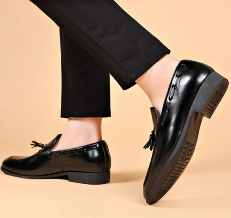 Men's Dress Shoes Business Leather Shoes Designer Office Loafers Luxury Wedding Shoes Handmade Slip on Formal Shoe Big Size 48