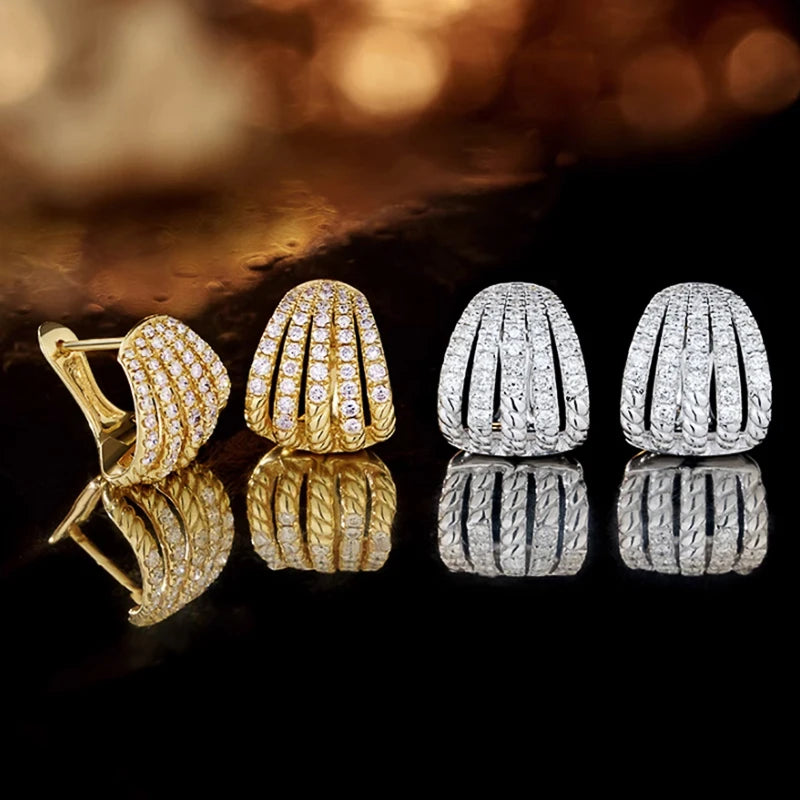 Huitan Trendy Claws Design Hoop Earrings for Women Silver Color/Gold Color Statement Female Ear Earrings Luxury Wedding Jewelry