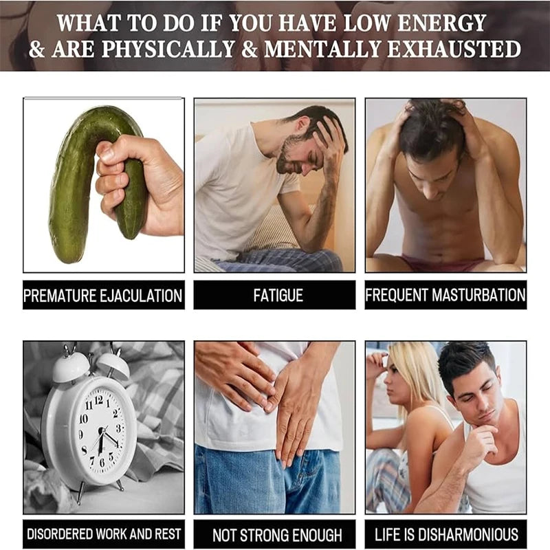 Extra Strength Supplement with Epimedium & Panax Ginseng Extract, Male Enhancing Supplement Supports Improve Male Energy Levels