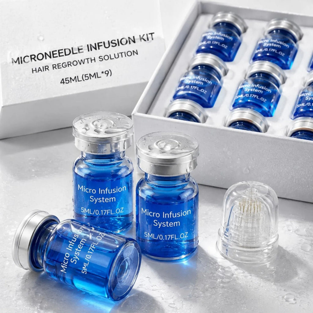 Hair Regrowth Microneedle Infusion Kit Nourishing Scalp Roots Anti-Thinning Hair Care Ampoule Serum Deep Penetration Scalp Serum