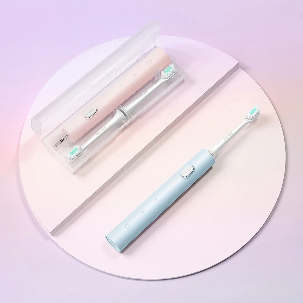 MIJIA T200/T200C Sonic Electric Toothbrush,USB‑C 25 Day Battery,IPX7 Waterproof,2 Mode,2 Brush Heads,Whitening Toothbrush