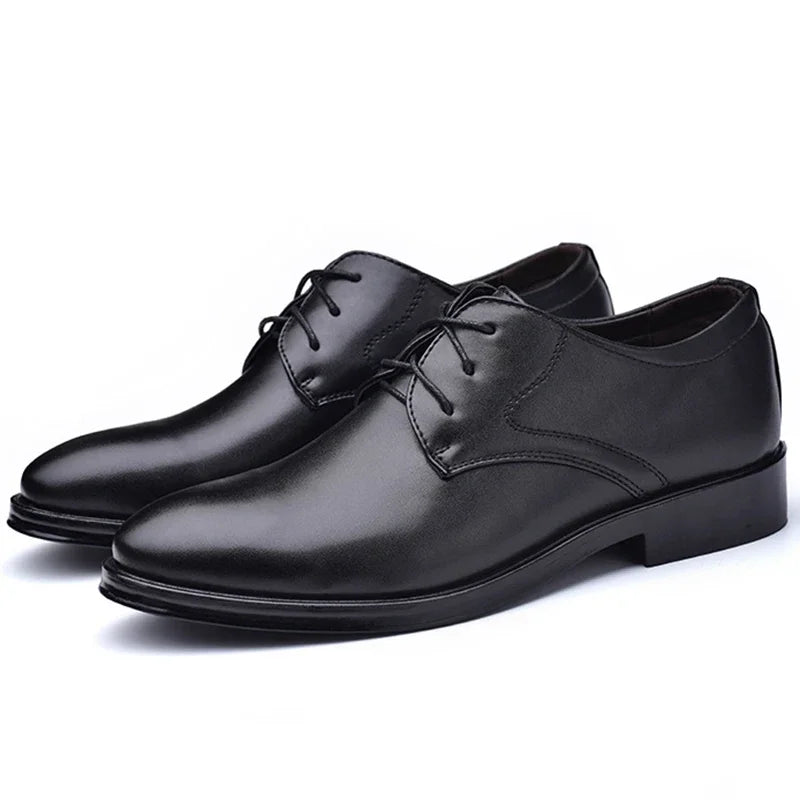 Men's Shoes Black Leather Formal Shoes for Men Oxfords Male Wedding Party Office Business Shoe Man Zapatos De Hombre Plus Size