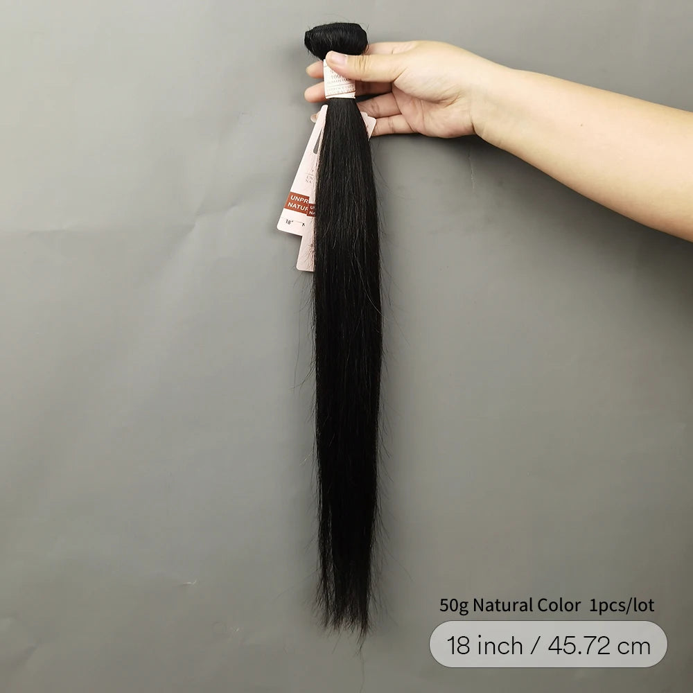 Brazilian Straight Hair Bundles Remy Human Hair Weave Bundles 10-30inch Hair Extensions Natural Black Color For Women