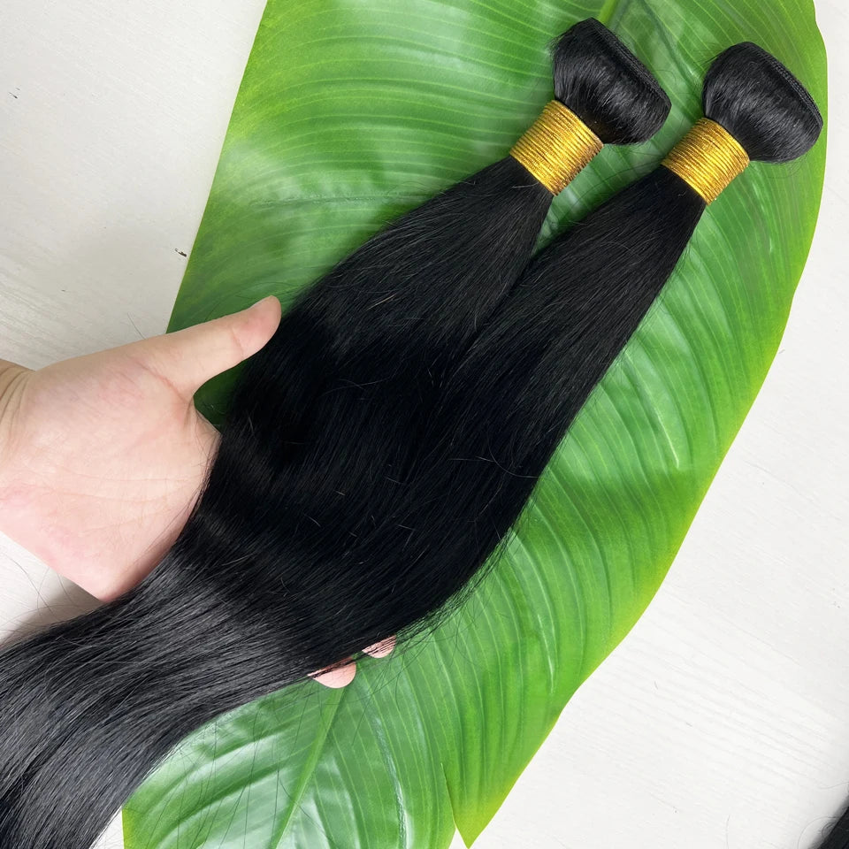 Straight Human Hair Bundles 100% Human Hair 32 40 Inch Bundles Human Hair Extensions Burmese Raw Human Hair 1/2/3/4 Bundles