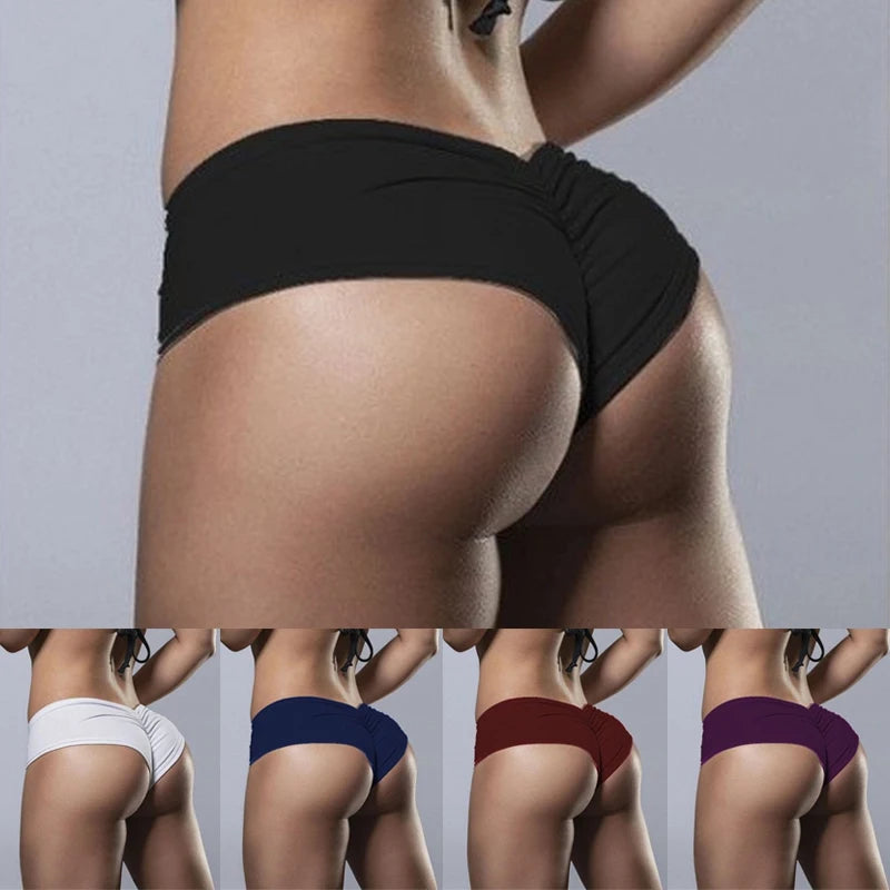 Ultra Short Yoga Shorts Hip-lifting Sports Women Hip Training Elastic Shorts Fashion Solid Color Home Gym Sexy Hot Pants Summer