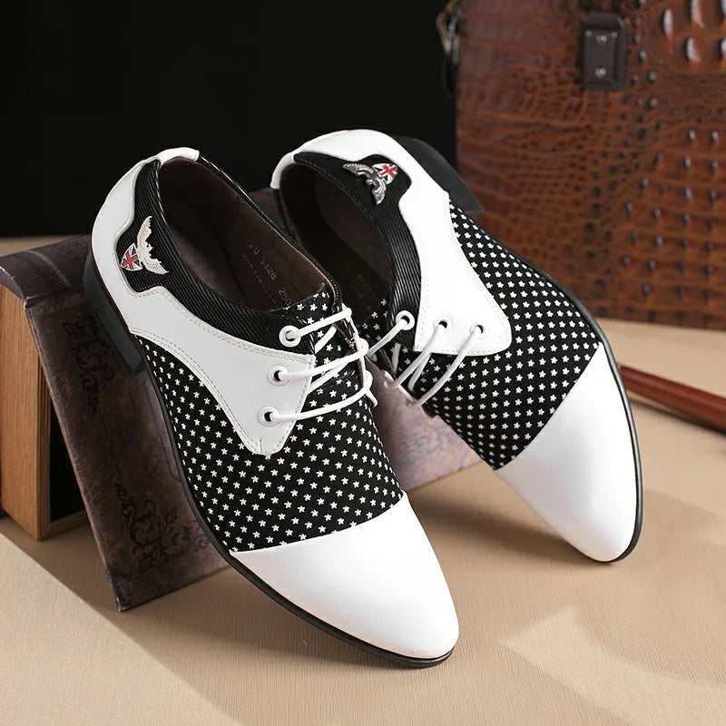 Mens Dress Shoes for Men Lace-Up Fashion Office High Quality Leather Comfy Business Man Formal Shoe Wedding Party Style Footwear