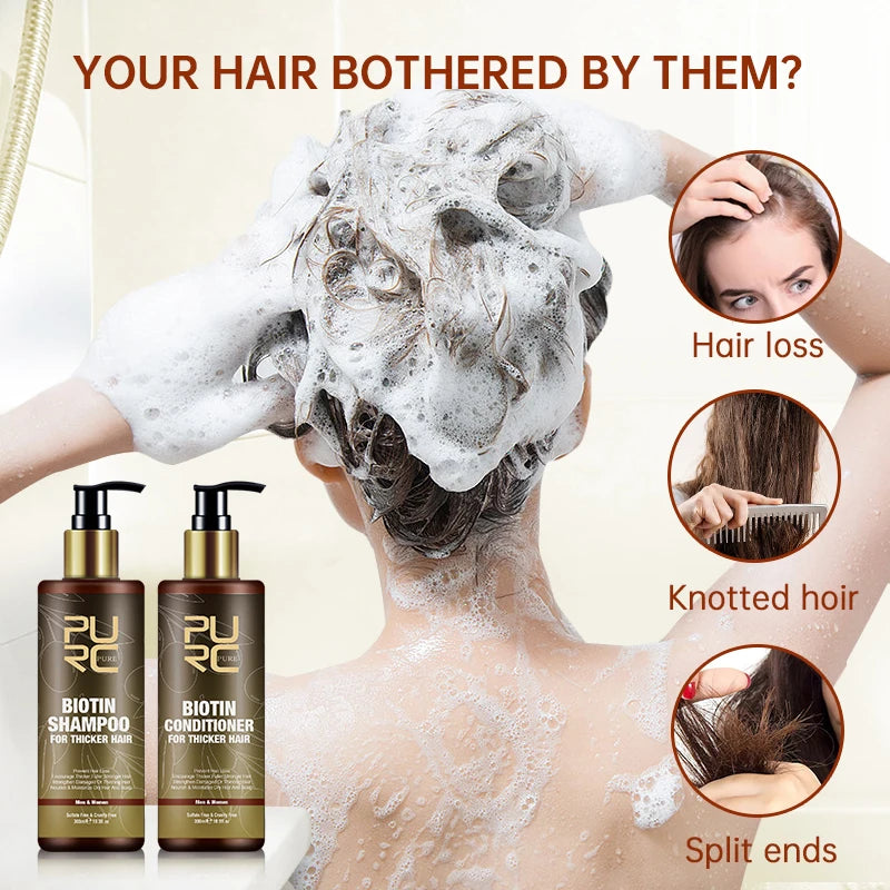 Biotin Prevent Hair Loss Shampoo And Conditioner Growth Oil Treatment For Hair Fast Regrowth Care Beard Hair Beauty Health Care