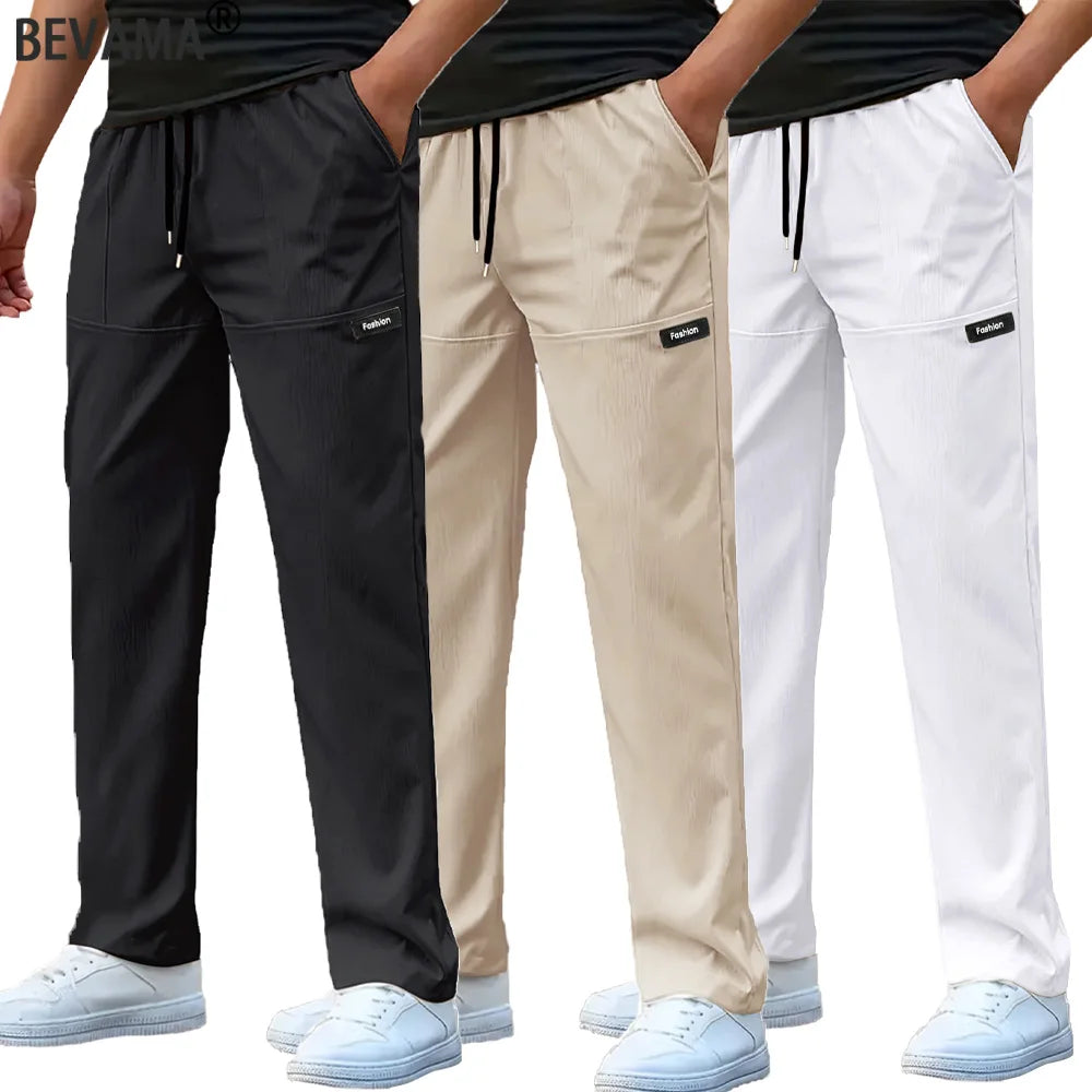 Men's Lightweight Pants Casual Loose Sports Trousers Men Casual Thin Straight Leg Pants Male Fashion Outdoor Joggers Pants