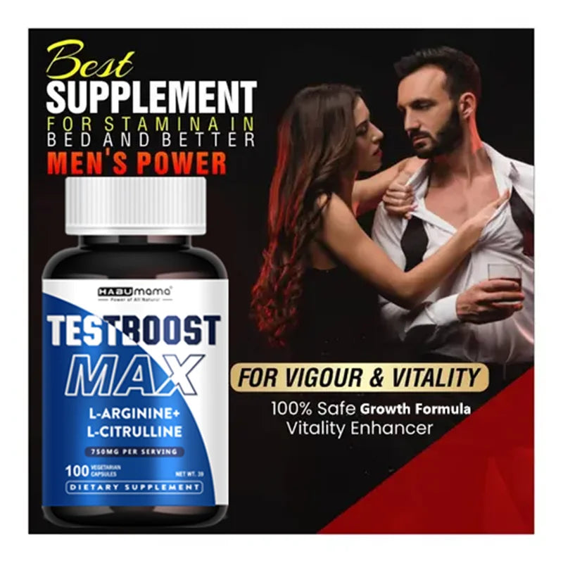 100 Tablets Test Boost Max Enhanced Strength & Firmness for Male Boost Stamina, Performance & Prolonged Results