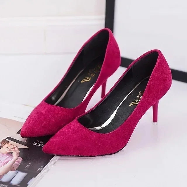Women Shoes Pointed Toe Pumps Patent Leather Dress Red 8CM High Heels Boat Shoes Shadow Wedding  for Wedding Women