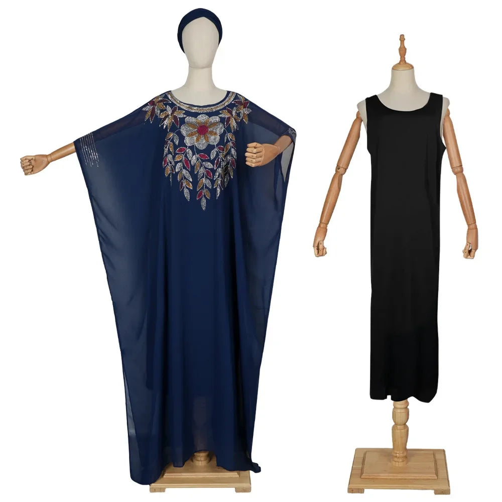 Abayas For Women Dubai Luxury 2025 African Muslim Fashion Dress Caftan Marocain Evening Party Dresses Boubou Robe Djellaba Femme